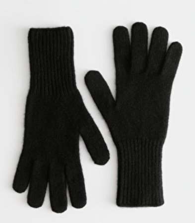 Gloves black &OtherStories