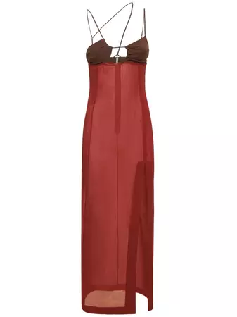 Cutout asymmetric bra long dress - Nensi Dojaka - Women | Luisaviaroma