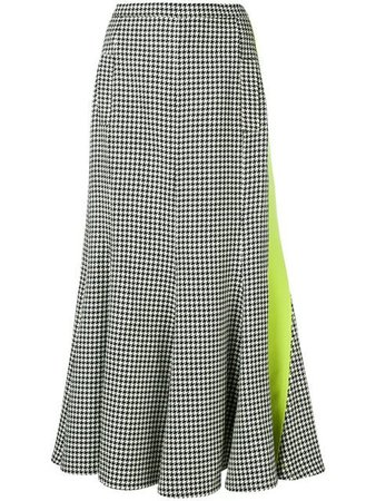 Natasha Zinko houndstooth patterned pleated skirt $547 - Buy Online AW18 - Quick Shipping, Price