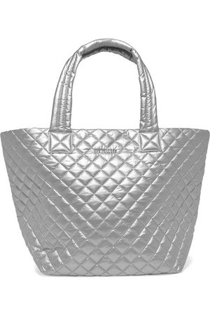 MZ Wallace | Metro medium quilted metallic shell tote | NET-A-PORTER.COM