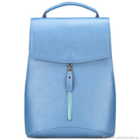 Womens leather backpack "Assol" (blue) – купить на Ярмарке Мастеров – HFZ71COM | Рюкзаки, St. Petersburg