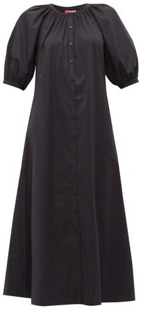 Vincent Cotton Poplin Midi Shirtdress - Womens - Black