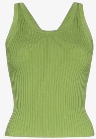 Green Matcha Knit Tank Top