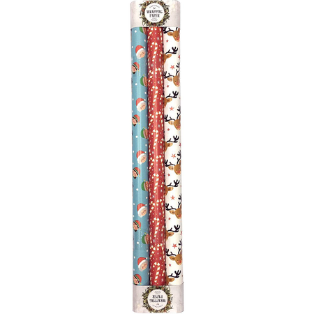 Christmas Wrapping Paper 3m Assorted 3 Pack