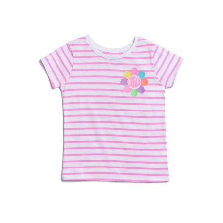 Garanimals - Garanimals Toddler Girls Stripe With Flower Graphic Tee - Walmart.com - Walmart.com