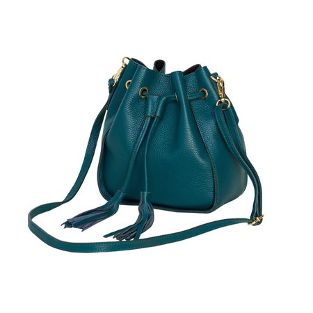 Agnes Teal Bucket Bag – leathershop.com.au