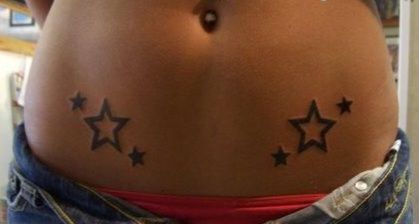star stomach tattoo