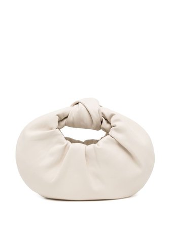 GIA STUDIOS Knotted faux-leather Clutch Bag - Farfetch