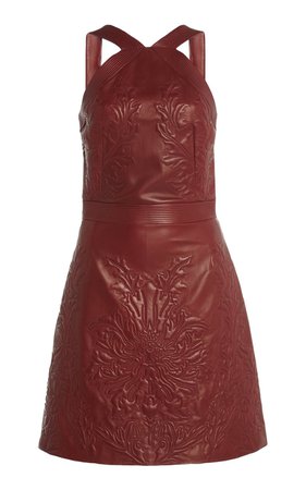 Claypoole Leather Mini Dress by Zuhair Murad | Moda Operandi