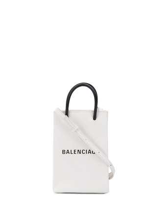 Balenciaga shopping phone bag on strap