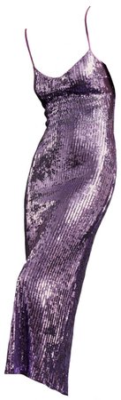 GALVAN Purple Sequin Dress