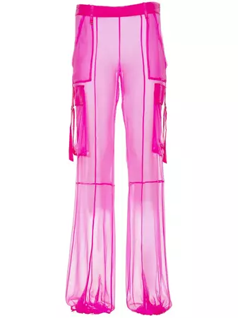 Retrofete Viviane Sheer Silk Trousers - Farfetch