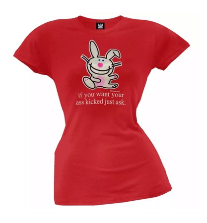 Happy Bunny Red T Shirt