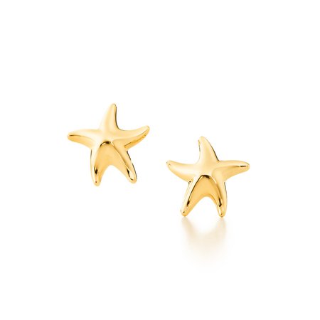Elsa Peretti® Starfish earrings in 18k gold. | Tiffany & Co.