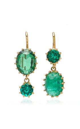 Antique Emerald Earrings by Renee Lewis | Moda Operandi