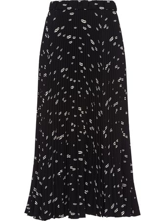 Shop Prada lips print pleated skirt with Express Delivery - FARFETCH