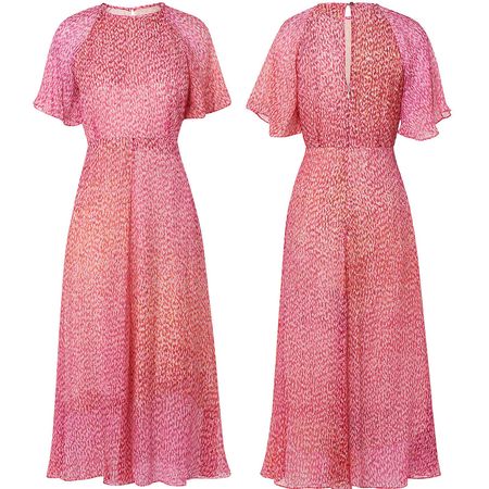 L.K. Bennett Madison Chiffon Dress in Pink - Kate Middleton Dresses - Kate's Closet