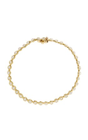 18k Yellow Gold Micro Nesting Gem Tennis Bracelet With Diamonds By Octavia Elizabeth