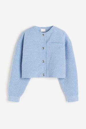 Oversized Button-front Jacket - Light blue - Ladies | H&M US