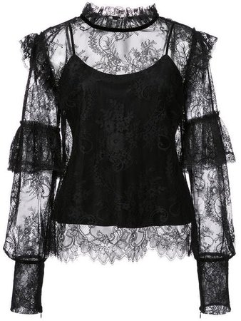 Josie Natori camisole lace blouse $244 - Buy Online AW18 - Quick Shipping, Price