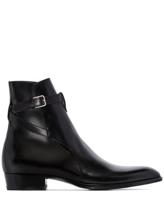 Saint Laurent Wyatt Jodhpur Boots 498372AQS00 Black | Farfetch