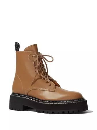 Proenza Schouler Combat Leather Boots - Farfetch
