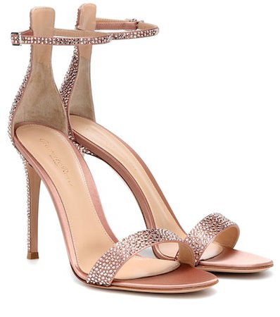 Glam crystal-embellished sandals