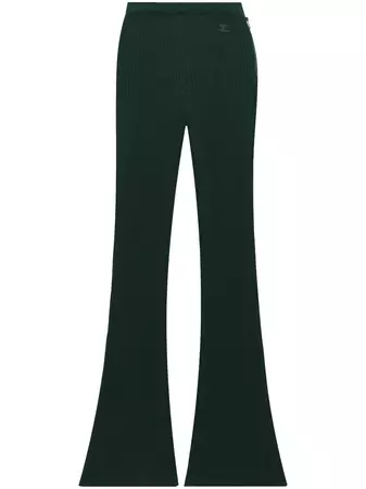 Courrèges Ribbed flared-leg Trousers - Farfetch