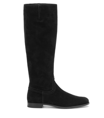 Tod's - Suede knee-high boots | Mytheresa