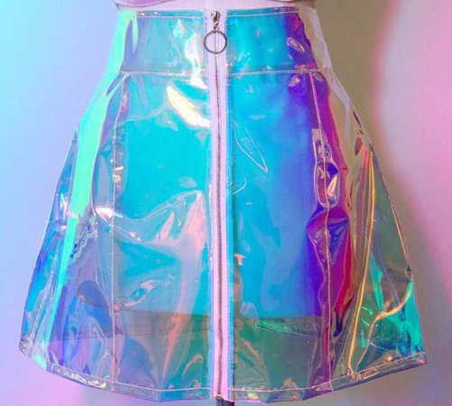 Transparent holographic skirt