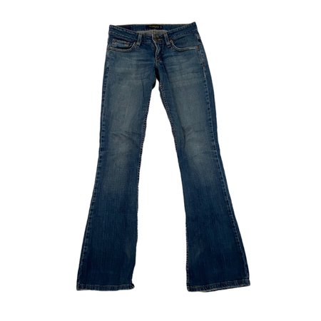 levis low rise blue denim boot cut jeans