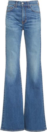 Veronica Beard Gemma Mid-Rise Flared-Leg Jeans