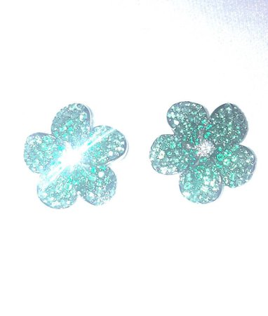 18 Karat Tsavorite and Diamond Flower Stud Earrings For Sale at 1stdibs