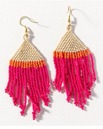 Hot pink and orange earrings Ink and Alloy