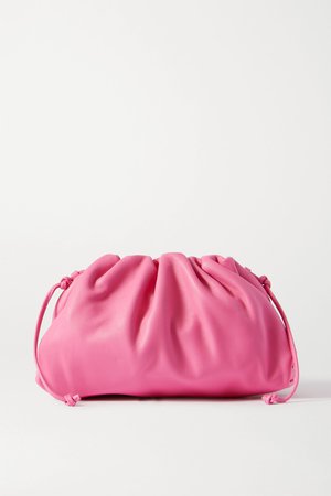 Pink The Pouch small gathered leather clutch | Bottega Veneta | NET-A-PORTER