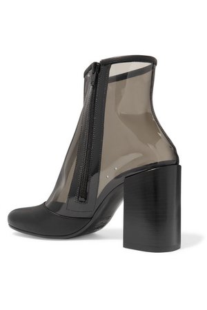 MM6 Maison Margiela | Leather-trimmed PVC ankle boots | NET-A-PORTER.COM
