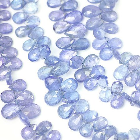 Tanzanite Micro Faceted Pear Briolettes Translucent Periwinkle | Etsy