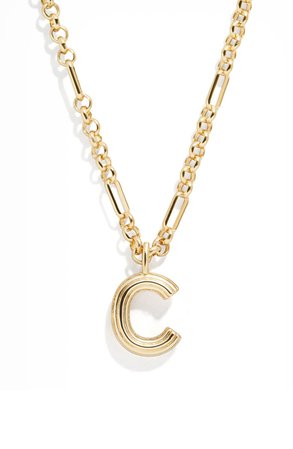 BaubleBar Fiona Initial Pendant Necklace | Nordstrom