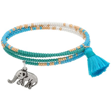 Save the Elephants Tassel Wrap Bracelet | The Animal Rescue Site