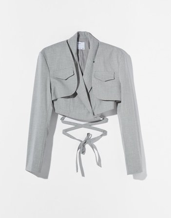 Detachable waistcoat blazer - NEW - Woman | Bershka