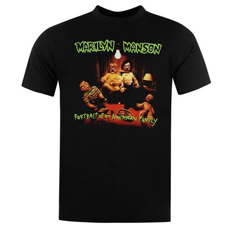 Official | Official Marilyn Manson T Shirt Mens | Mens T Shirts