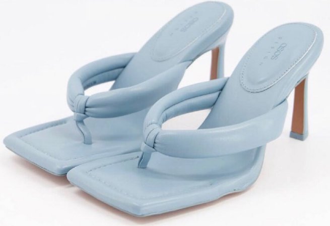 blue thong sandal heel