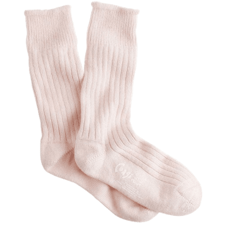 pink ribbed socks