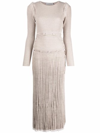 Christopher Esber Ribbed Knitted Dress - Farfetch