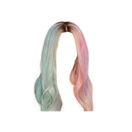 pink and green hair png