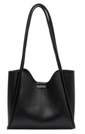 black shoulder tote bag