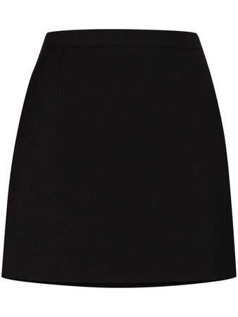 Saint Laurent Fitted wool mini skirt - Black