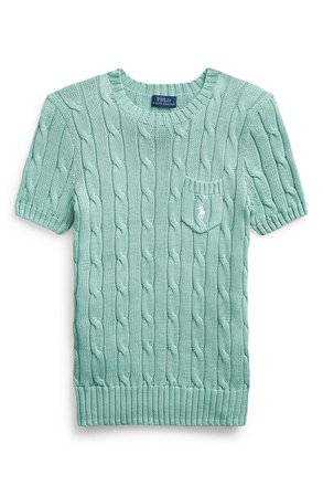 Polo Ralph Lauren Short Sleeve Cable Sweater | Nordstrom