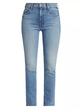 Shop Mother The Insider Flood Mid-Rise Skinny Jeans | Saks Fifth Avenue