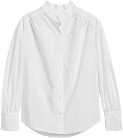 Petite Relaxed Puff-Sleeve Shirt